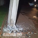 Colisão contra poste deixa condutora ferida e causa apagão no Jardim Coopagro em Toledo