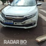 Colisão tripla envolvendo caminhonete e dois carros é registrada no centro de Toledo