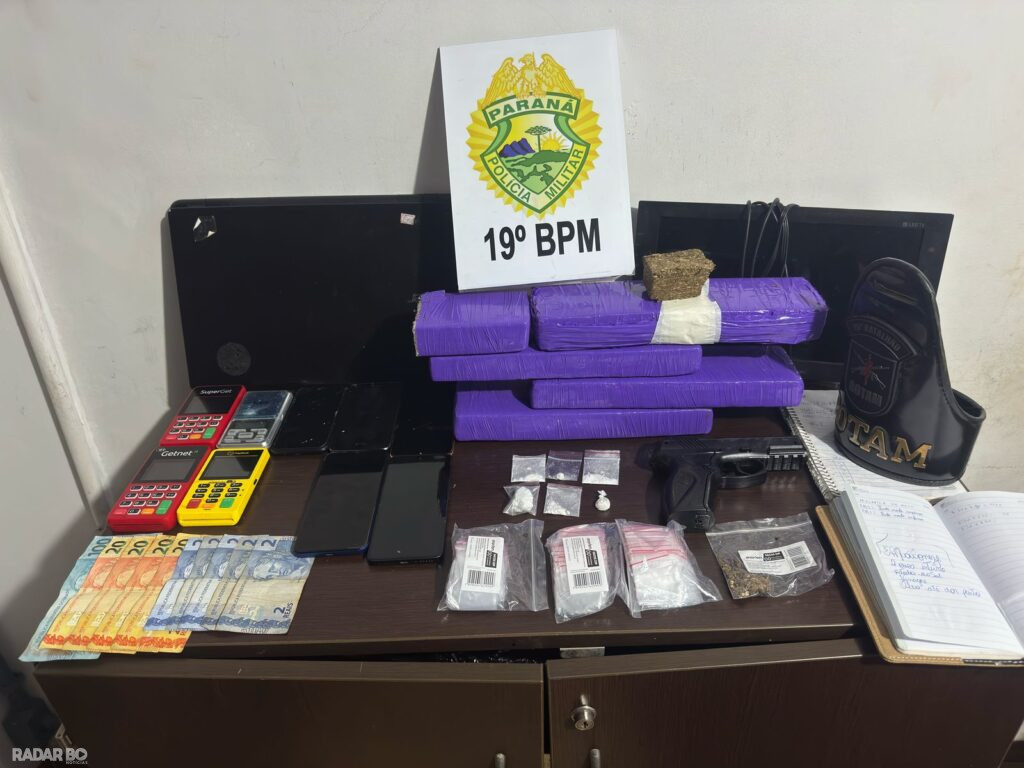 ROTAM estoura ponto de tráfico de drogas com monitoramento por câmeras em Toledo