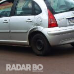 Colisão entre moto e carro é registrada na rotatória da Avenida Senador Atílio Fontana em Toledo