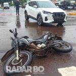 Moto e Nissan Kicks colidem em cruzamento de Toledo