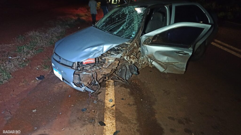 Colisão lateral entre carros deixa dois feridos na rodovia que liga Toledo a São Pedro do Iguaçu