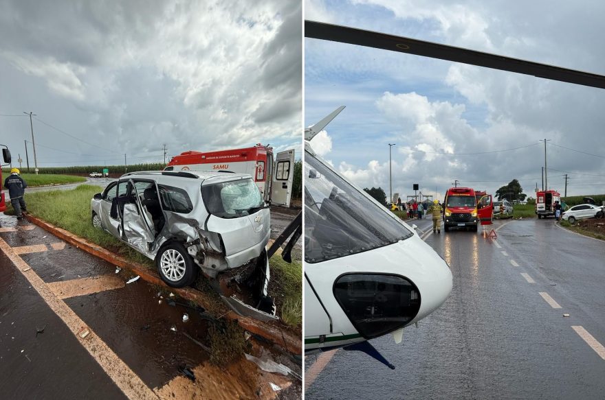 Criança envolvida em grave acidente na PR-239 segue internada no HU