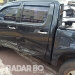 Colisão tripla envolvendo caminhonete e dois carros é registrada no centro de Toledo