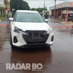 Moto e Nissan Kicks colidem em cruzamento de Toledo