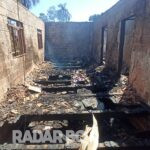 Casa é totalmente destruída por incêndio em Concórdia do Oeste