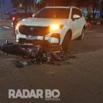 Motociclista fica ferido em colisão frontal com carro na Vila Industrial em Toledo