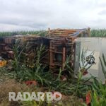 Falha mecânica causa tombamento de caminhão na PR-581 perto de Tupãssi