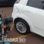 Motociclista fica ferido em colisão com carro que saía de garagem no Jardim Panorama em Toledo