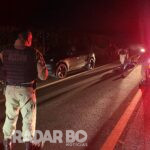Porsche em fuga da PRF é interceptado pela PM após perseguição em Assis Chateaubriand