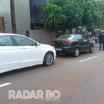 Engavetamento com três carros causa danos materiais no centro de Toledo