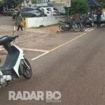 SAMU atende motociclista ferida após acidente na Rua Rui Barbosa em Toledo