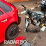 Guarda Municipal prende motociclista por embriaguez após colisão com carro no Jardim Coopagro