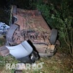 Carro com família capota na PR-317 entre Toledo e Ouro Verde do Oeste