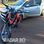 Motociclista fica ferido em colisão com carro no Jardim La Salle em Toledo
