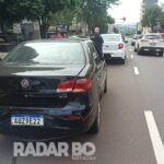 Engavetamento com três carros causa danos materiais no centro de Toledo