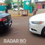 Engavetamento com três carros causa danos materiais no centro de Toledo