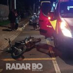 Motociclista fica gravemente ferido após colidir contra poste em Toledo