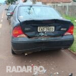 Motociclista fica ferido após colidir contra carro estacionado na saída para Ouro Verde do Oeste