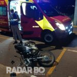 Motociclista fica gravemente ferido após colidir contra poste em Toledo