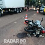 Motociclista fica gravemente ferido em colisão traseira com caminhão em Toledo