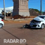 HB20 atinge traseira de caminhonete em frente à futura Havan de Toledo