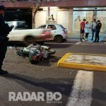 Motociclista sofre ferimentos leves após colisão no Jardim La Salle