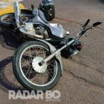 Motociclista sofre ferimentos leves após colisão no Jardim La Salle