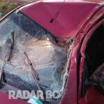 Motorista fica ferido em capotamento na BR-163 entre Toledo e Marechal Cândido Rondon
