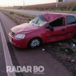 Motorista fica ferido em capotamento na BR-163 entre Toledo e Marechal Cândido Rondon