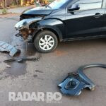 Ocupantes de carro fogem após acidente no final da tarde em Toledo