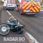 Três pessoas ficam feridas em batida de motos no Jardim Porto Alegre