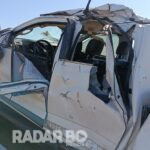 Jovem de 24 anos fica ferido em capotamento de caminhonete na BR-163, em Toledo