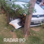Colisão entre carro e caminhão deixa Gol destruído em Nova Santa Rosa