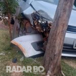 Colisão entre carro e caminhão deixa Gol destruído em Nova Santa Rosa