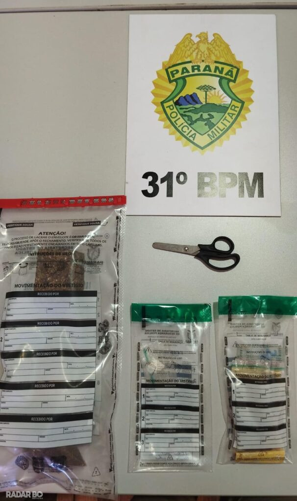 Ação da Polícia Militar resulta em prisão e apreensão de drogas durante apoio ao Conselho Tutelar em Assis Chateaubriand