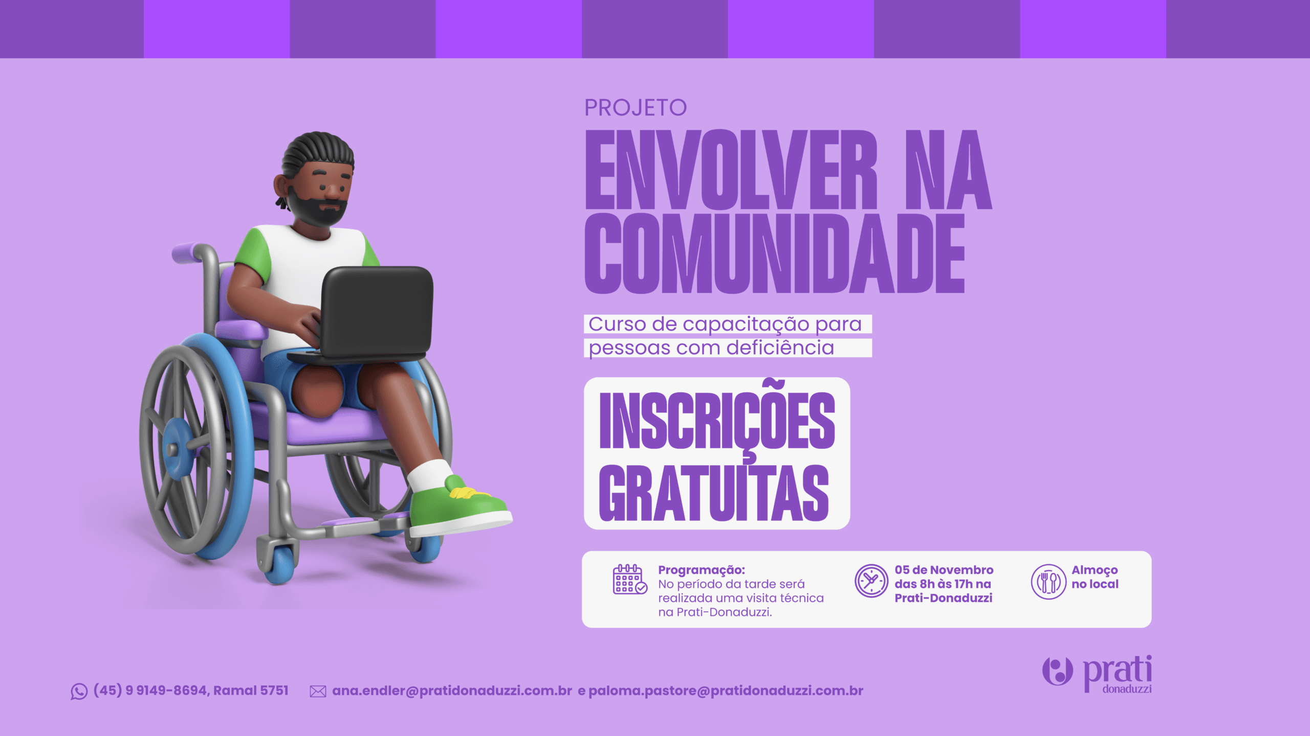 PRATI-DONADUZZI ABRE INSCRIÇÕES GRATUITAS PARA O PROJETO “ENVOLVER”