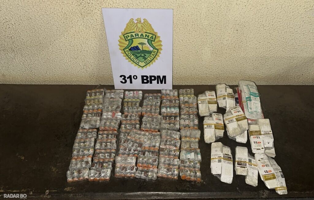 Passageiro é flagrado com 248 ampolas de medicamento para emagrecimento durante fiscalização em Assis Chateaubriand